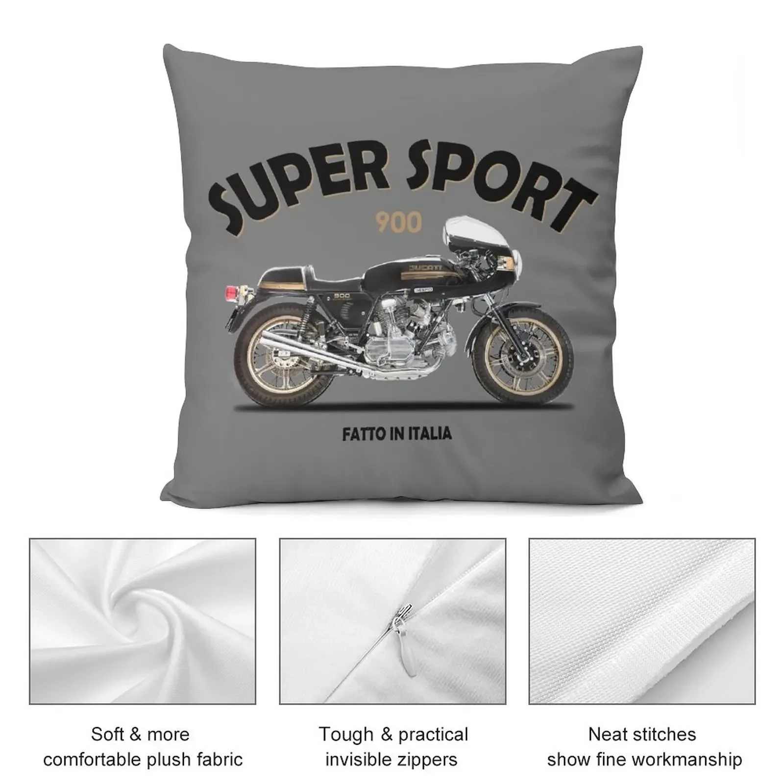 The 900 Super Sport Classic Motorcycle Throw Pillow pillow pillowcase Pillowcases sleeping pillows pillow