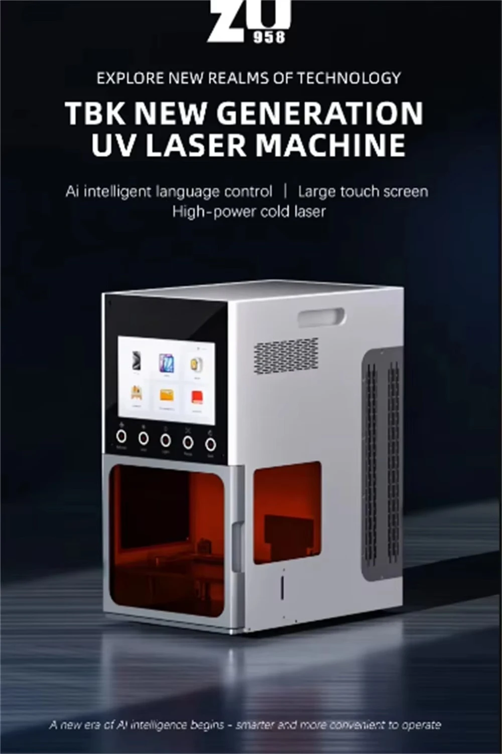 5W UV Laser Machine Intelligent AI Voice Function Mobile Phone LCD Screen Frame Back Glass Separating Repair Tools