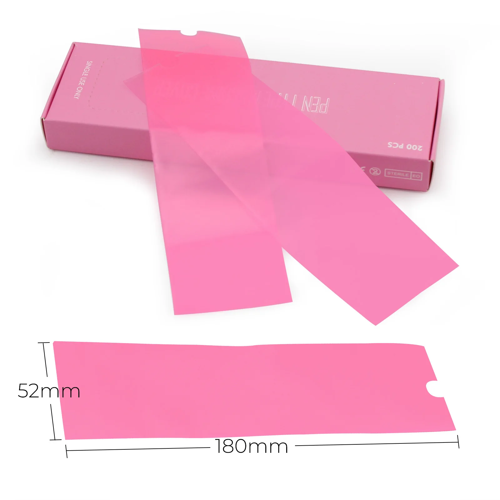 Tattoo Pen Covers - Denergy 200pcs Pink Tattoo Pen Machine Bags Disposable Cartridge Tattoo Machine Sleeves Bags Pen Type Covers