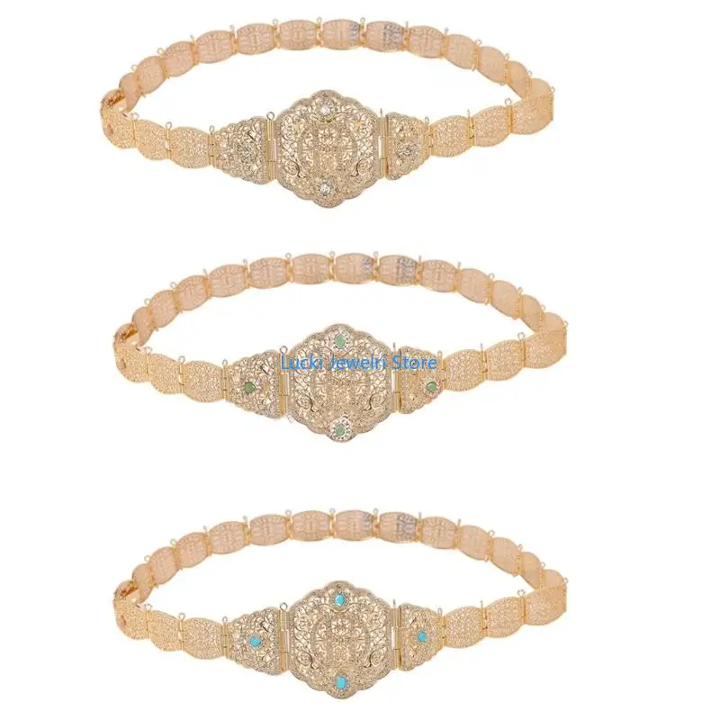 193E Joyería cadena cintura exótica ajustable Joyería Moroccan Decoración cadena del vientre metálico para