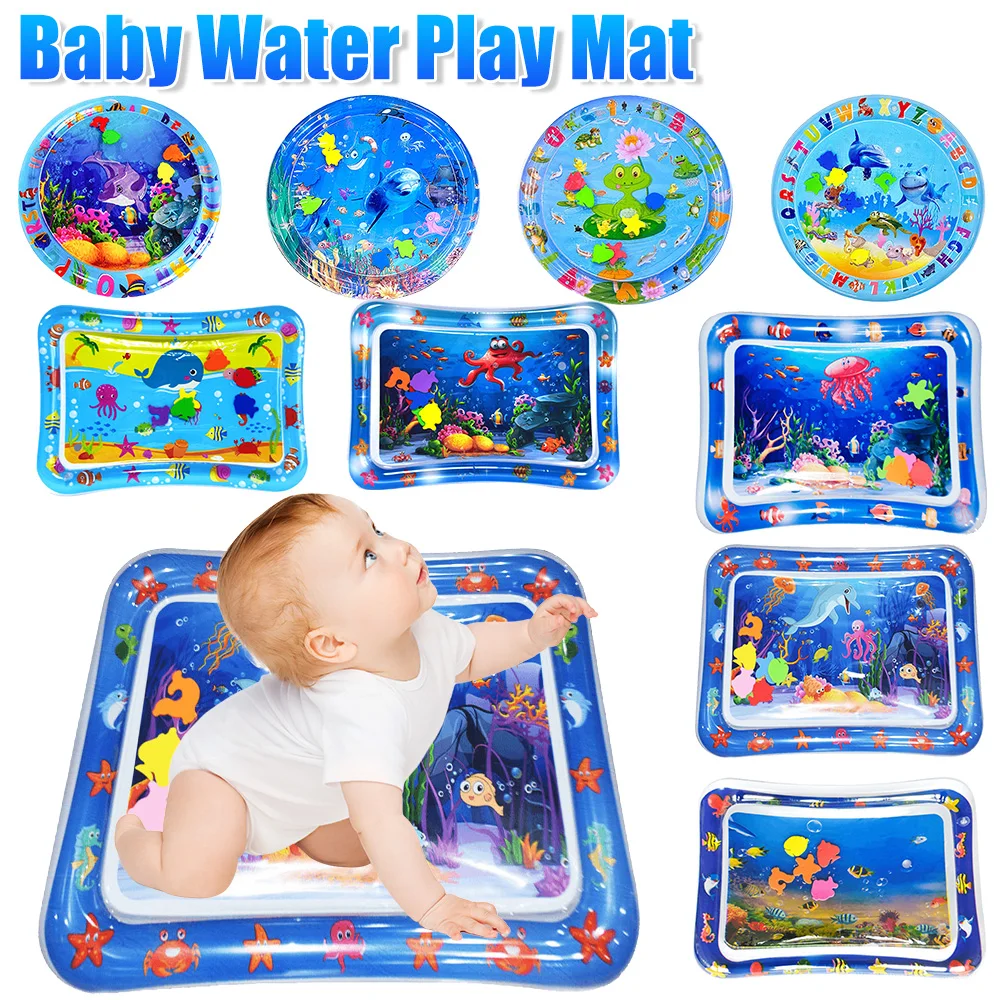 

Baby Water Play Mat Inflatable Tummy Time Mat Cushion PVC Infant Toddler Water Pad For Kids Toddlers Baby Toys Water Play Mat