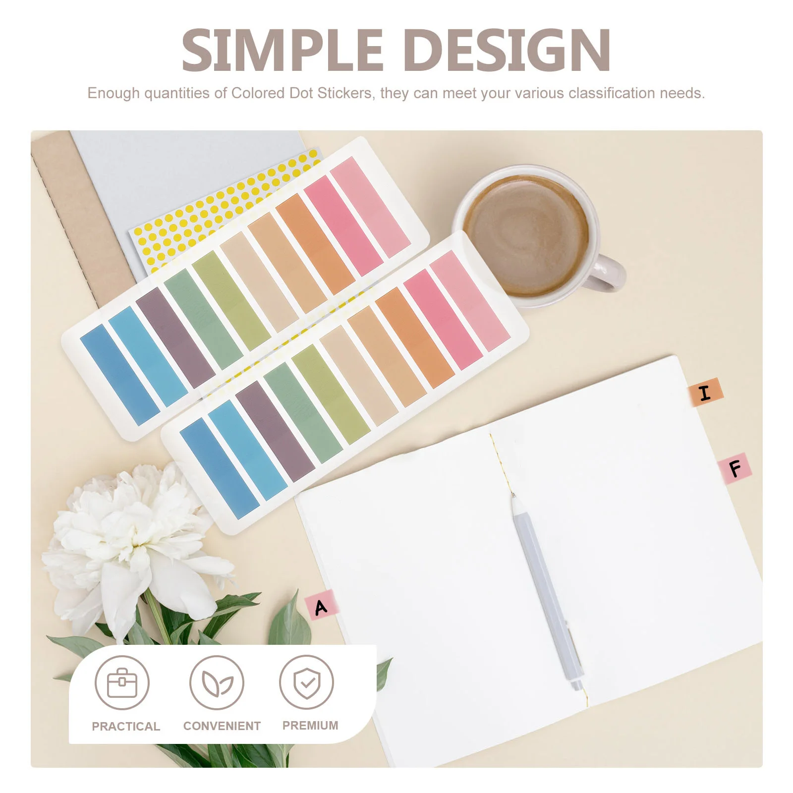 

1200Pcs Portable Handwritten Page Marker Stickers Anti-Wear Colored Page Tabs for Annotating Books Practical Stationery Supplies