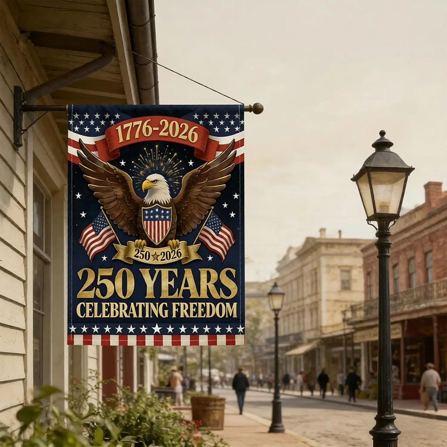 OZTK 250th Anniversary Patriotic Eagle Garden Flag 12x18 Double Sided, 1776-2026 Celebrating Freedom American Yard Flag for  AAS