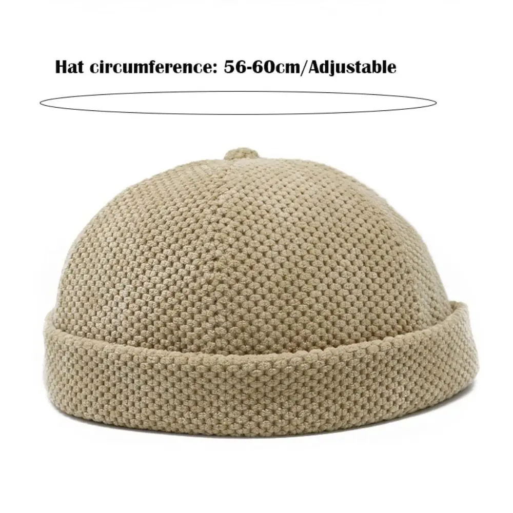 Gorra Docker sin ala Retro a la moda, gorro con cúpula de algodón de Color sólido, gorro ajustable transpirable para propietario, Unisex