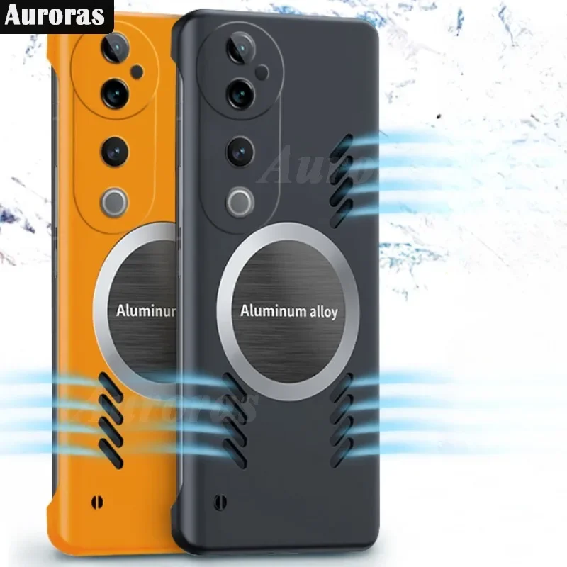 Auroras For VIVO V40 5G Case Ultra-Thin Bezel-less Magnetic Suction Sheet Hard Shell For VIVO V40 Pro 5G Cover Funda