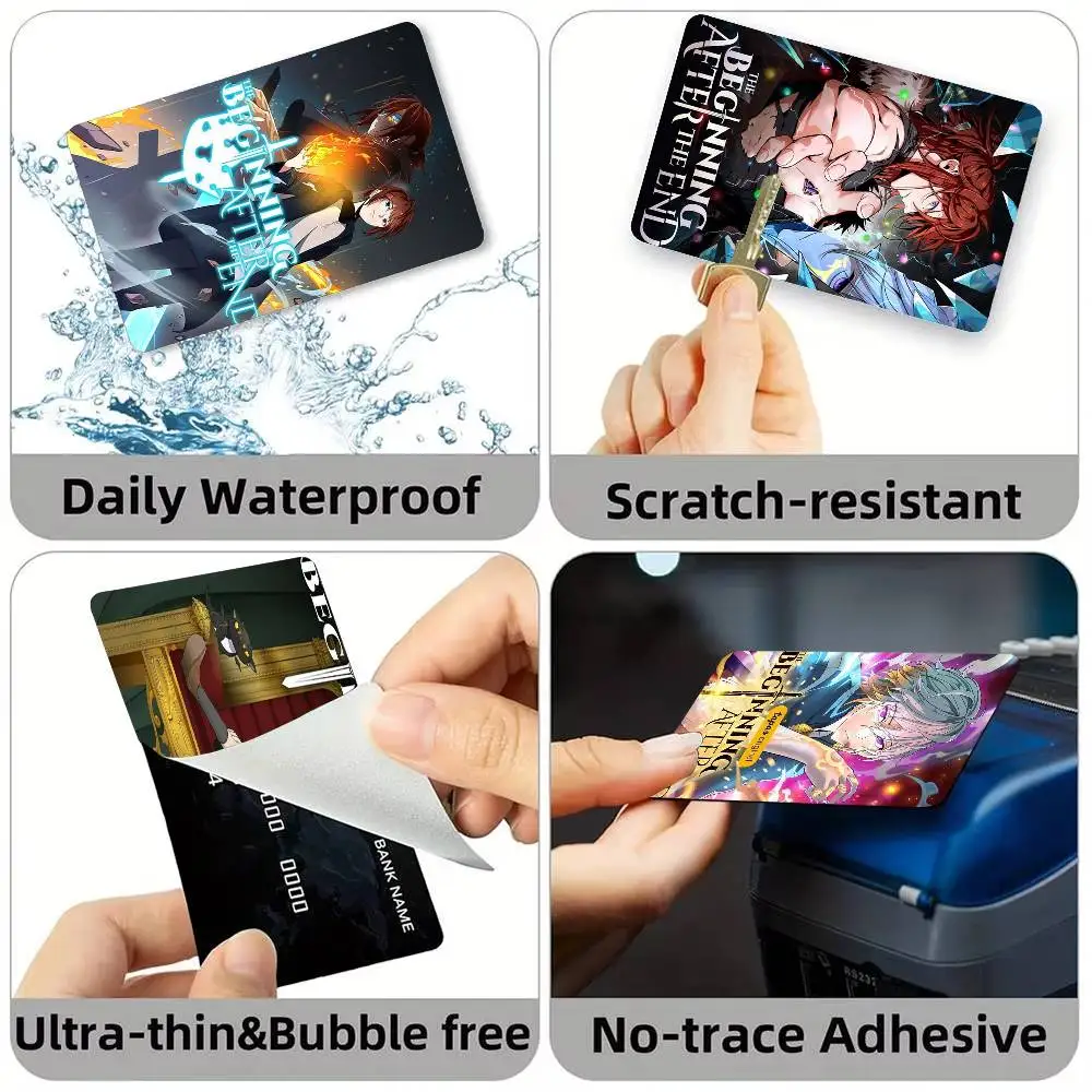 The B-Beginning After The End Poster Credit Card HD Stickers Game Card Decal Small Chip Waterproof Sticker Gift