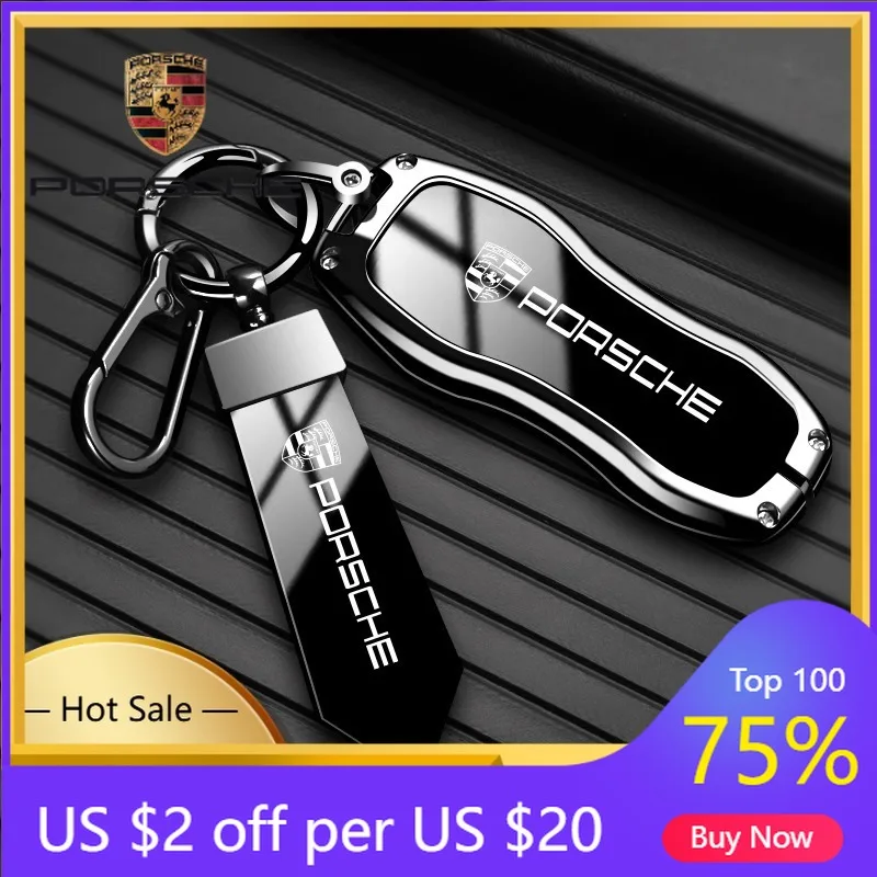 

Наклейка на автомобиль для Porsche Cayenne, Panamera, Macan, 911, чехол для ключей из цинкового сплава, защитный корпус для Porsche 911, 718, Panamera M