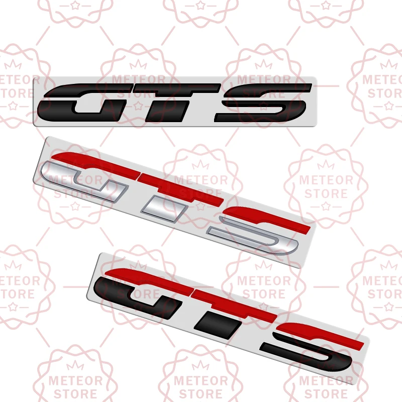 Car Nameplate GTS Metal Badge Rear Trunk Side Decal Sticker Emblem For Polo Golf CC Passat Scirocco Virtus Lamando Taos Porsch