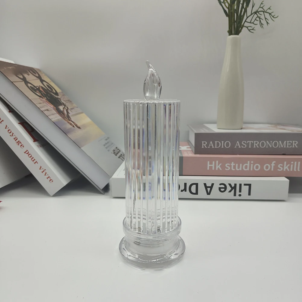 Diamond LED Candle Night Light Acrylic Crystal Night Lamp Home Table Decorations Energy Saving LED Electronic Candle Lamp