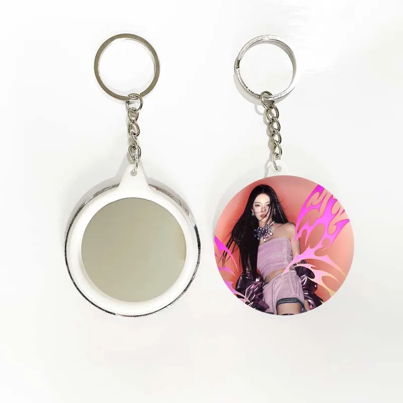 KPOP Stars KARINA NINGNING ALBUM Armageddon' Superbeing Tinplate Badge WINTER GISELLE Mirror Keychain Bag Pendant Fans Collect