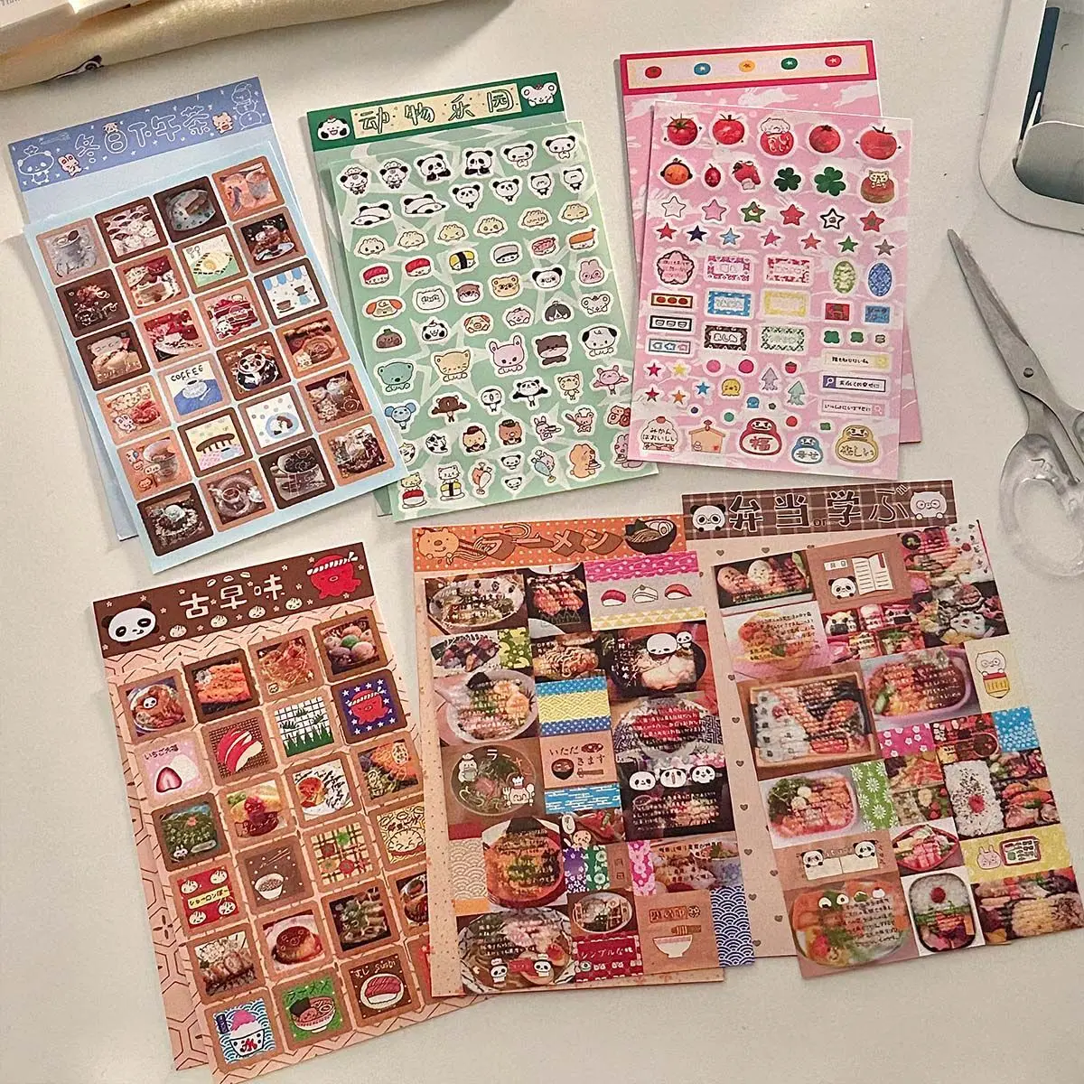 Theater Writeable Sticker Handbook Sticker Character Funny Japanese Food Cute Panda