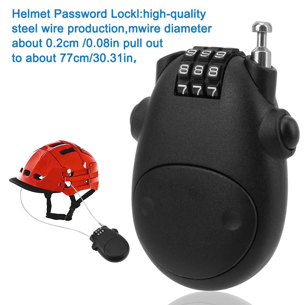 Bicycle Luggage Lock Anti-theft Security Lock Wire Cable Combination Lock Telescopic Wire Rope Lock Code Lock