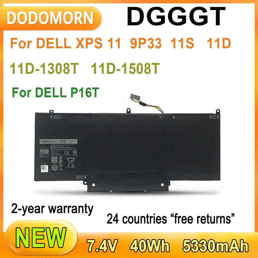 New Laptop Battery For DELL XPS 11 11S 11D 11D-1308T 11D-1508T Series High Quality 5330mAh 7.4V 40Wh Full Capacity