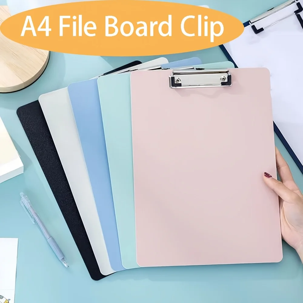 

3pcs A4 File Folders with Metal Clips - Durable,Waterproof Writing Board for Office, School, and Home Organization,Paper Storage
