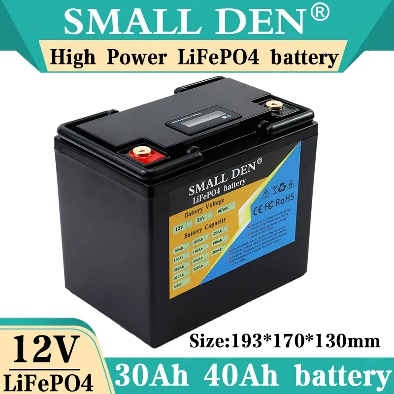 

12.8V 30ah 40ah LiFePO4 Battery 12V 30000mah 40000mah Lithium Iron Phosphate Batteries Cycles Touring car Tax Free+14.6V charger