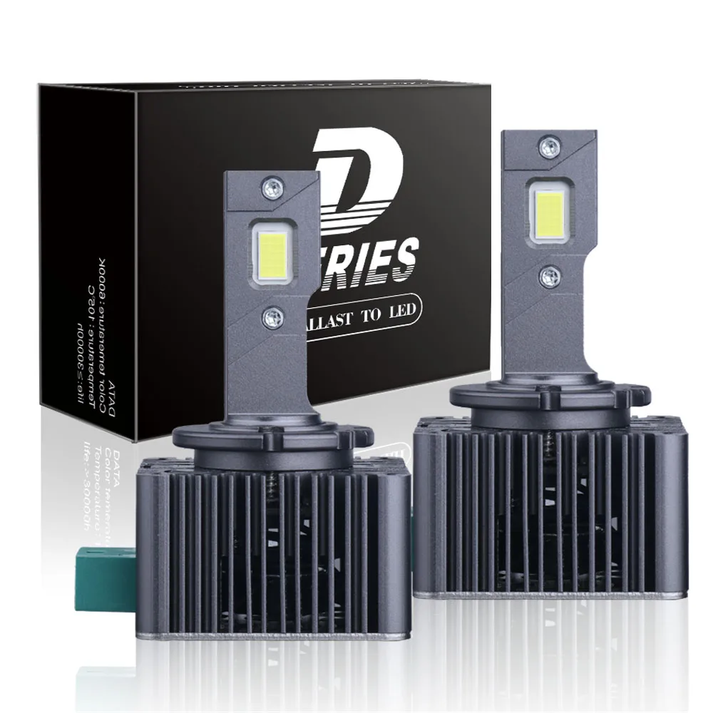 

2Pcs D1S Car LED Car Headlights HID Bulbs D2S D3S D4S D5S D8S High Low Beam Plug and Play High-Power High-Brightness 6000K 12V