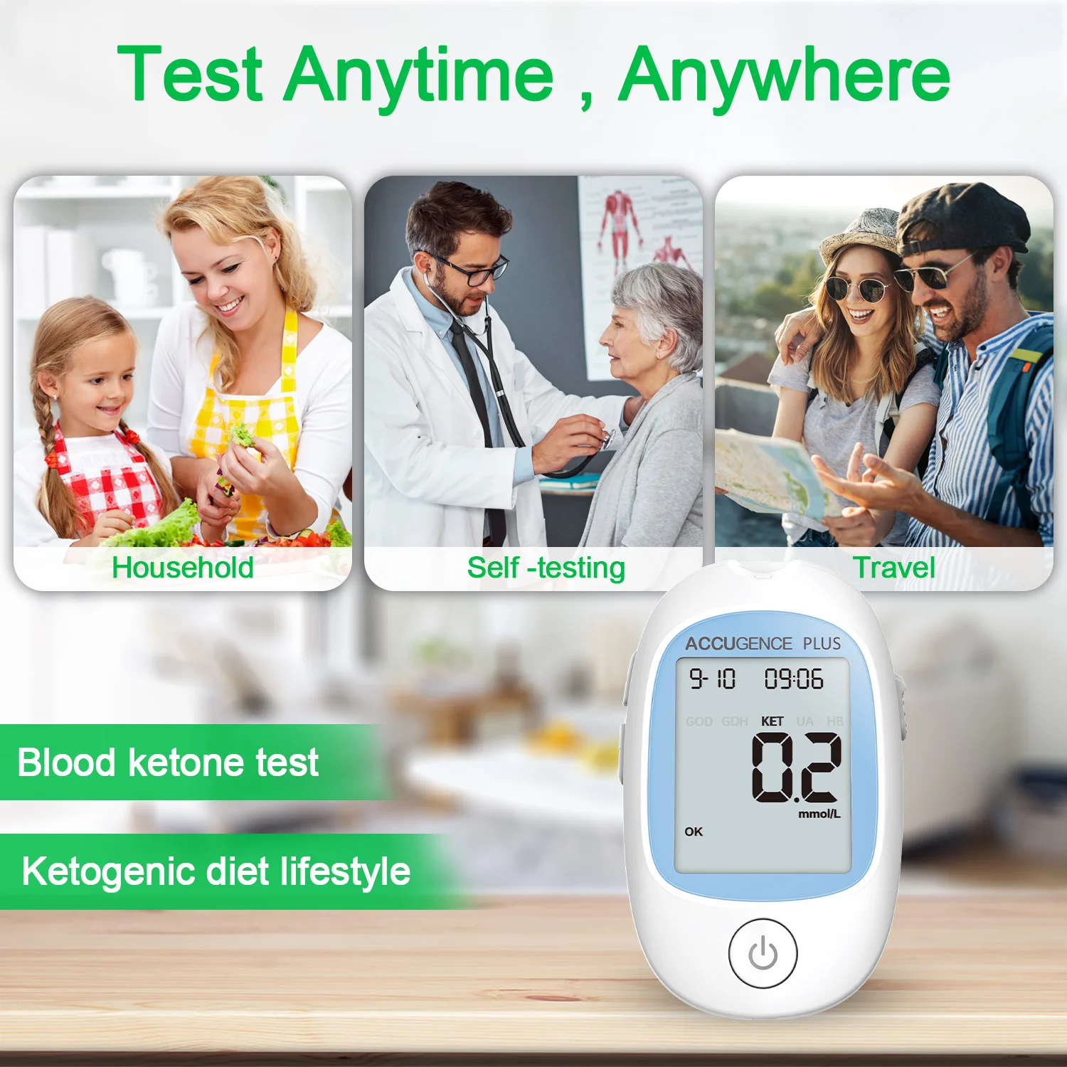 Multi-function Blood Ketone Meter Kit with Ketone Test Strips, Ketone Monitoring for Keto Diet, Ketosis, Fast & Accurate Results - Image 5