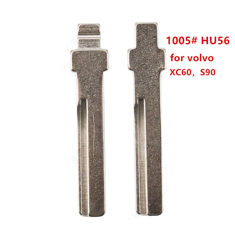 10pcs 1005# HU56 Metal Uncut Blank Flip Remote Key Blade For Volvo XC60 S90 3.5mm for keydiy KD xhorse VVDI JMD