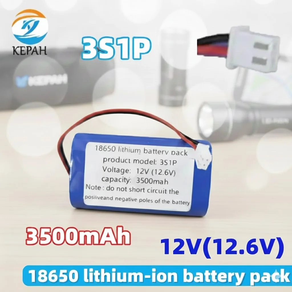 

18650 3S1P литиевый аккумулятор | 12 В 3500 мАч 3 А встроенный BMS, для Bluetooth-динамика/фонарика/GPS перезаряжаемый