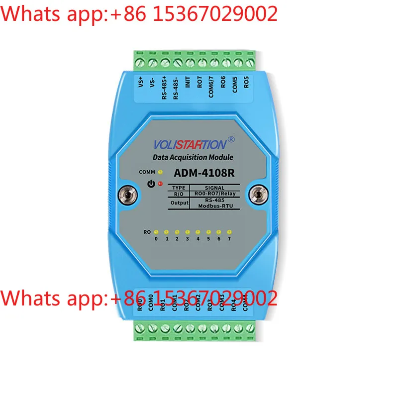 

ADM-4108R Модуль сбора выхода переключателя 8DO 8 Модуль с релейным выходом ModbusRS485