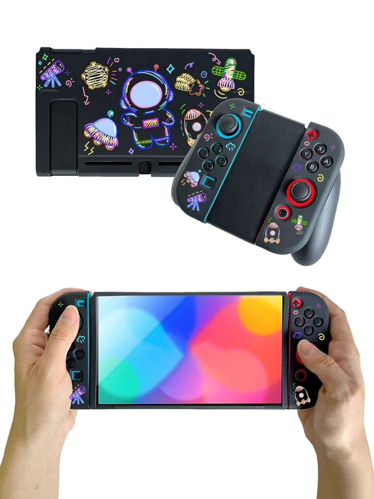 Coque souple Astrköts pour console Nintendo Switch, coque de protection, coque de boîtier, contrôleur Joy-Con, espace extra-atmosphérique