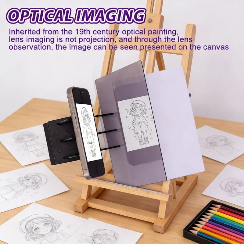 Optical Clear Drawing Board, Portable Optical Tracing Board Image Draw Board Tracing Drawing Projector Optical Painting Board