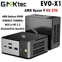 GMKtec EVO-X1 Mini PC AMD Ryzen AI 9 HX370 Windows 11 Pro M.2 SSD Wifi6 BT5.2 32GB LPDDR5 1TB SSD PCIe4.0 Gaming PC AI Computer