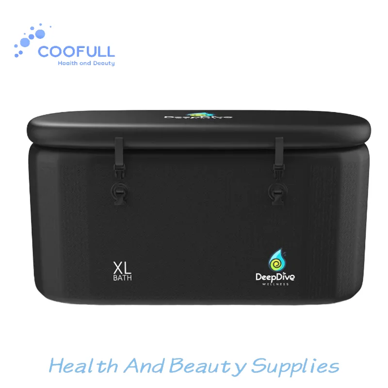 Coofull  Unisex 1-Person Oval Portable Inflatable Ice Bath Tub PVC Material Two-way Air Pump Fitness Recovery Cold Plunge