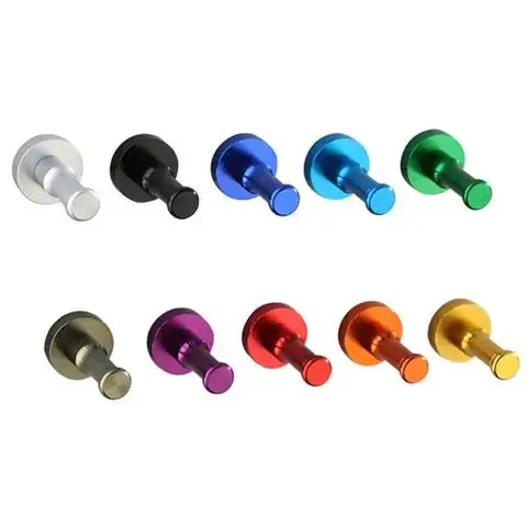 Innovative Space Aluminum Hook Holder for Kitchen Wall Door Colorful Key Rack Towel Hanger Clothes Hook