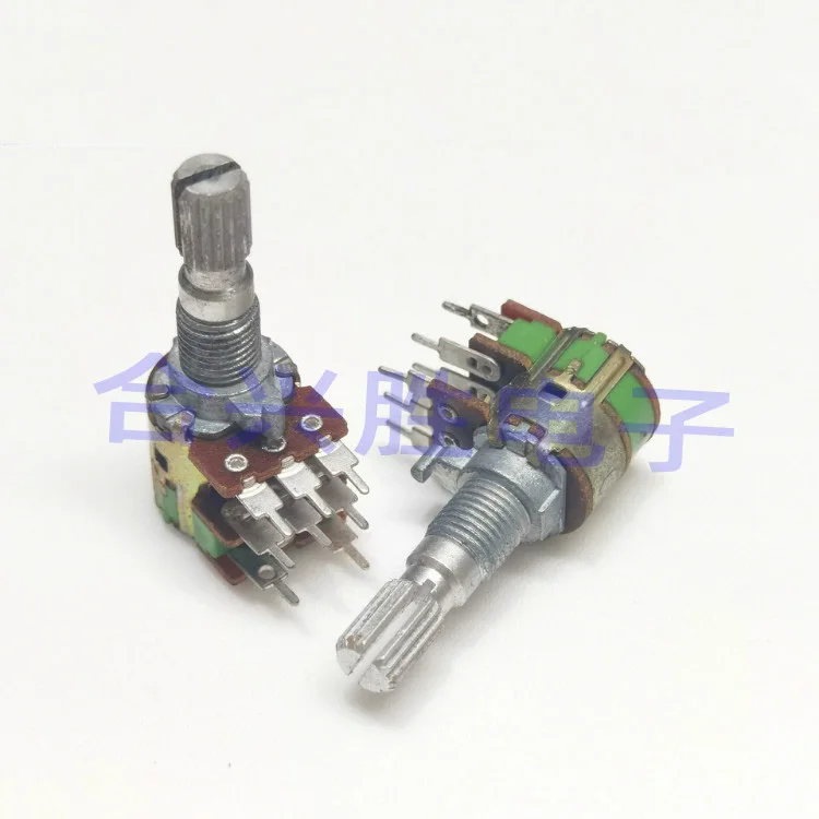 1 Piece Duplex C50K Computer Speaker Audio Volume Potentiometer With Switch DVD Power Supply Potentiometer 8Pin