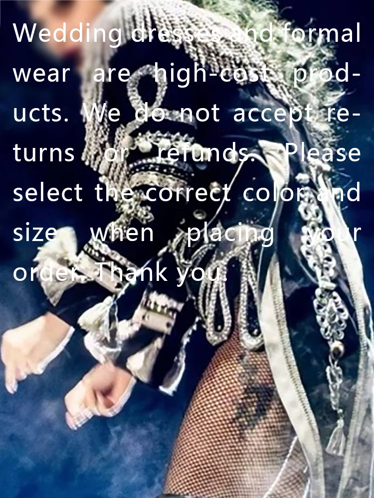 Modern Beads Hand Made Full Sleeve Button Tassel Mini Formal Evening Dresses Celebrity Dress Customzied