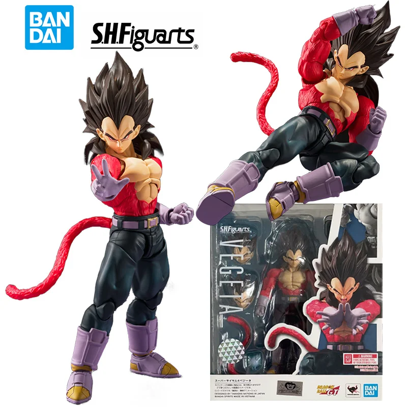 Bandai S.h.figuarts Super Saiyan 4 Vegeta Dragon Ball GT 16Cm Anime Original Action Figure Model Children's Toy Gift Collection