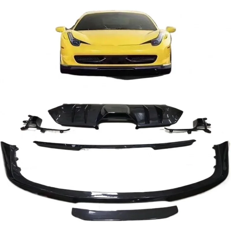 Suitable for Rear Bumper Compatible with Ferrari 458 2012, 458 Car Body Kit Carbon Fiber Front Lip Rear Lip Diffuser Rear Spoile