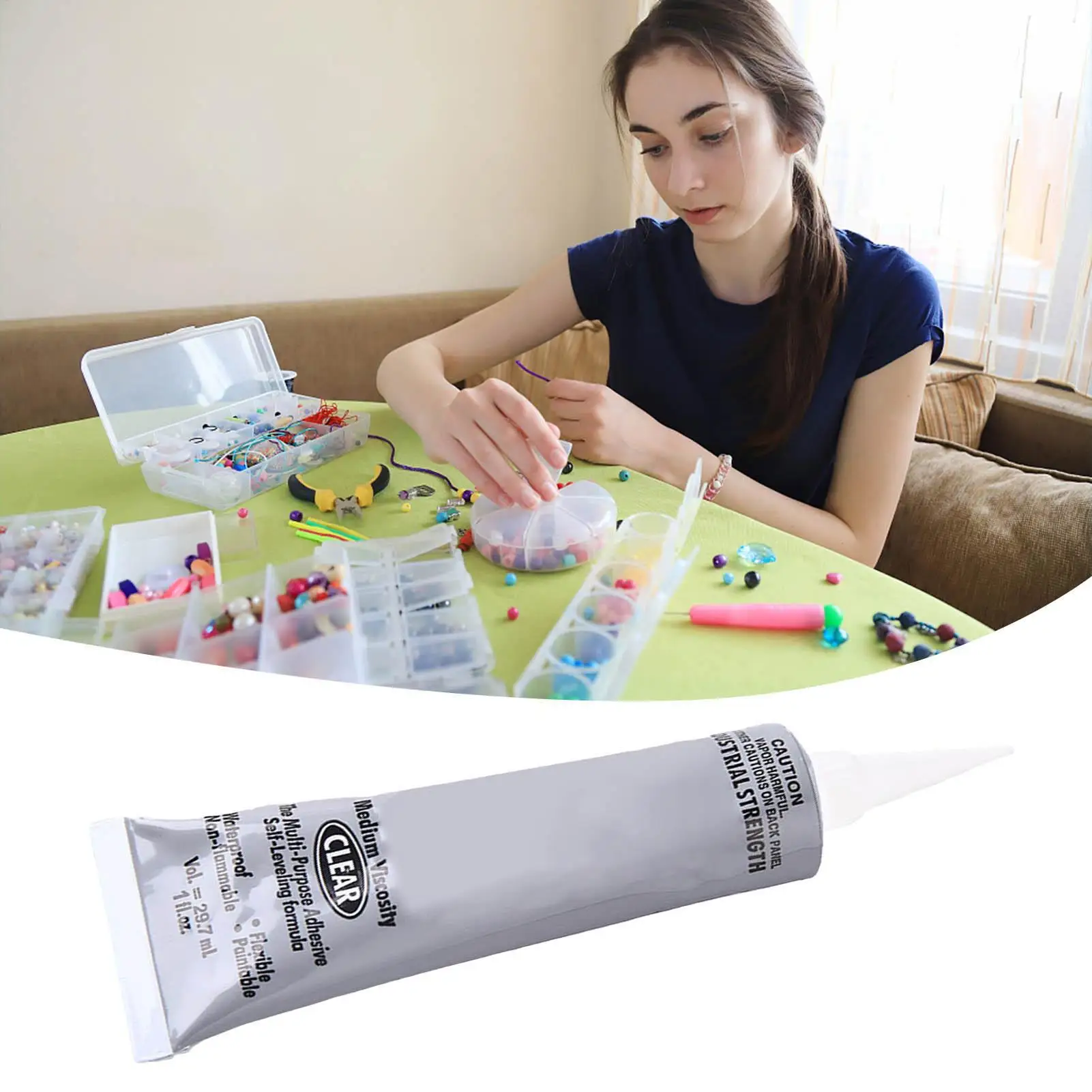 E6000 Glue Strong Adhesive Clear Glue for DIY Rhinestones Painting Cloth Metal Fabric Crystal Jewelry Making Tools Art Dotting
