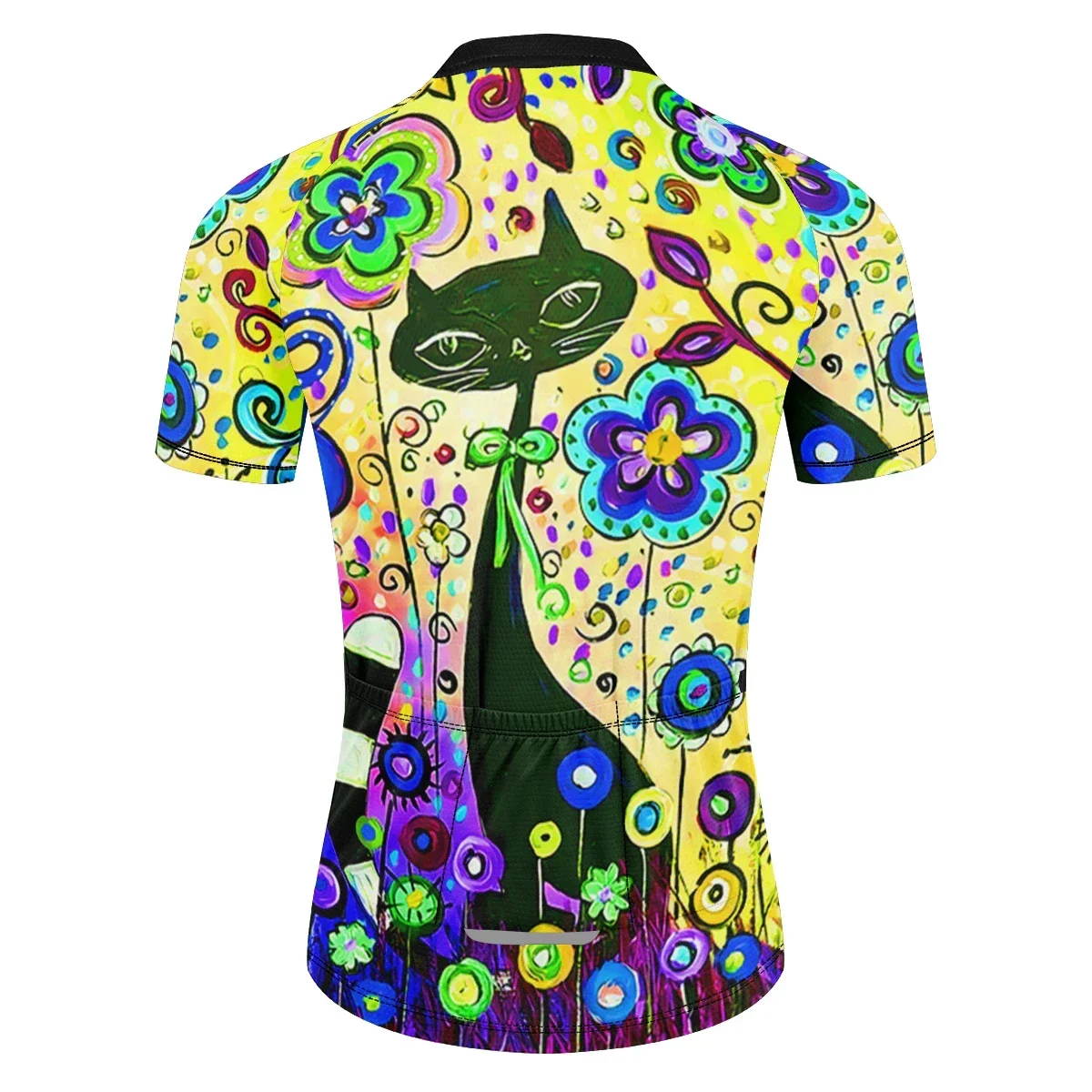 2024 Dames Fietskleding Schattige Kleur Kat Korte Mouw Mountainbike Mtb Racefiets Kleding