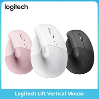 Logitech-ratón Vertical ergonómico inalámbrico con clic silencioso, modo Dual Bluetooth/Usb para Pc, portátil, tableta, dolor de muñeca