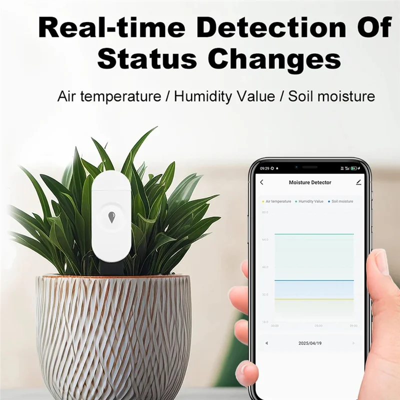 JABS-Zigbee Soil Moisture Sensor Garden Temperature Humidity Tester Automation Irrigation Detector For Home Assistant Z2M
