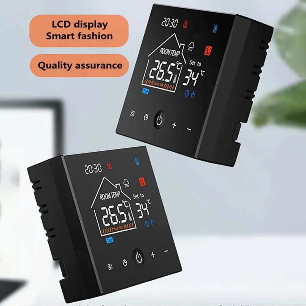 Digital Room Controller LCD Thermostat การจัดการความร้อนวัสดุ ABS ขนาดกะทัดรัดขนาด 86*86*24 มม.สําหรับระบบหม้อไอน้ํา