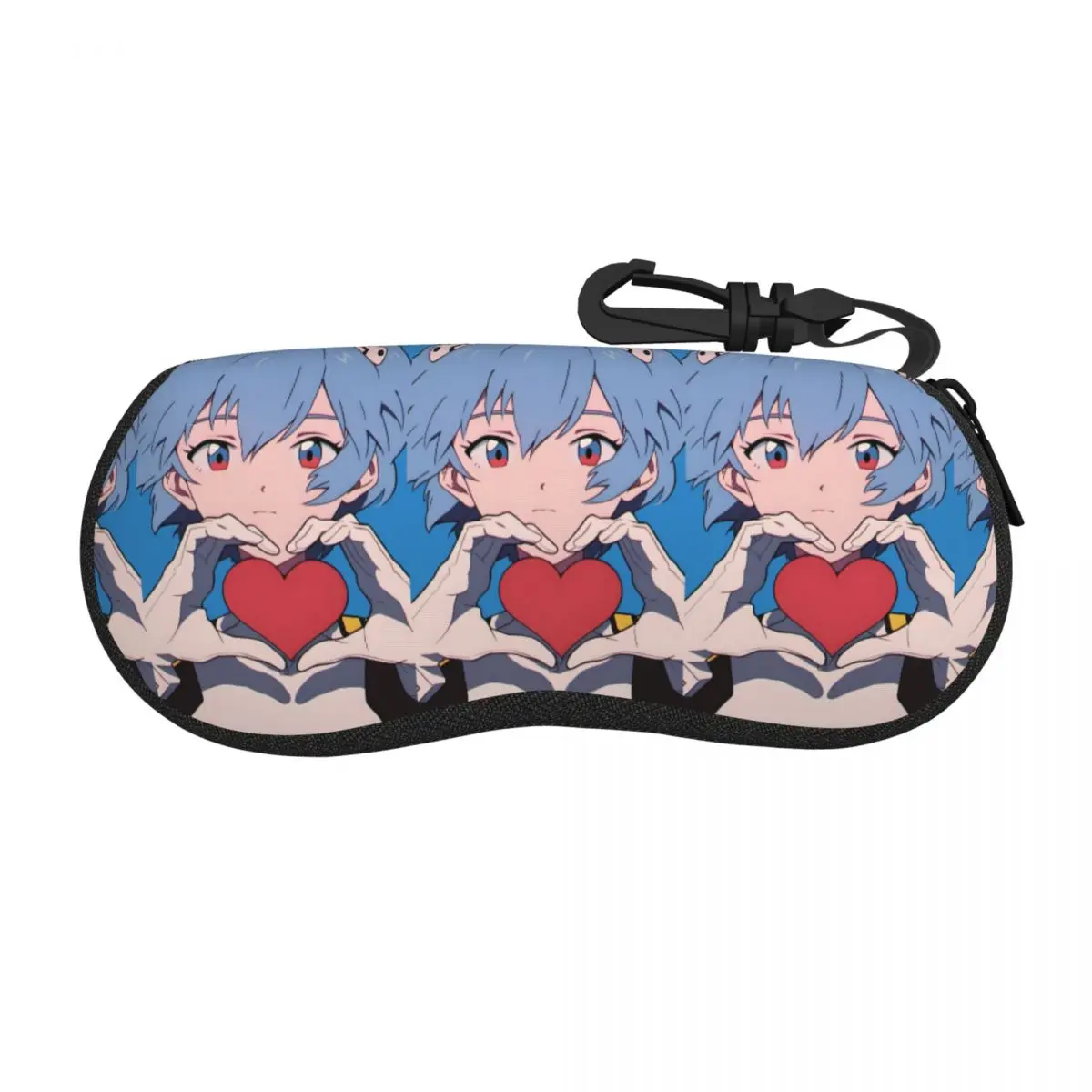 Custom Kawaii Anime E-Evangeliones Love Eyeglass Glasses Case Men Women Soft Classical Sunglasses Protective Pouch