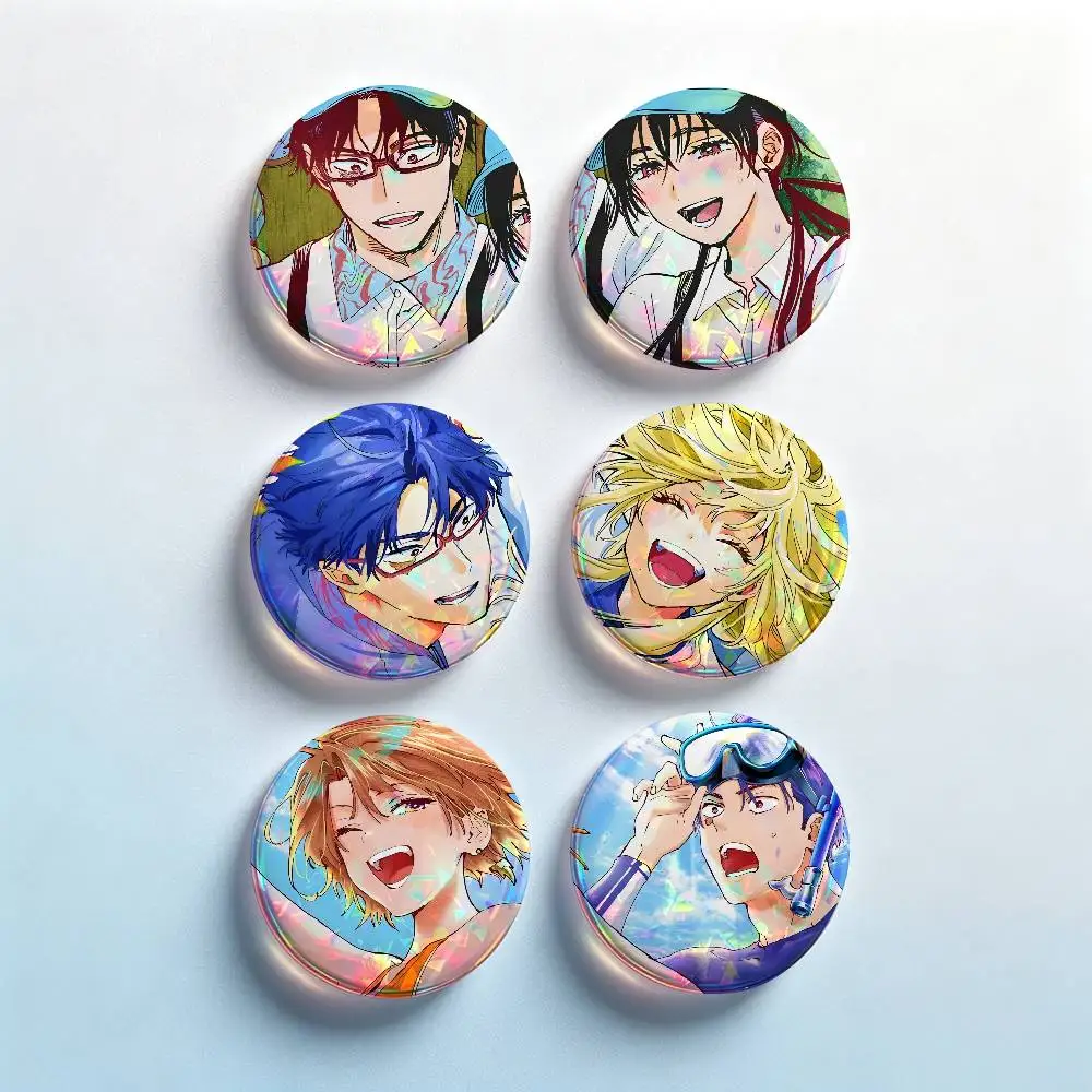 M-Marriage Toxin 2 Pieces Badge Set Icons Badges Creative Meme Figure Round Tinplate Brooch Bag Clothes Accessories