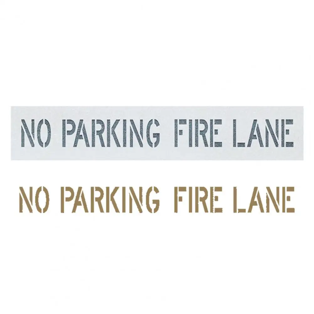 No Parking Fires Lane Stencil Reusable Silicone Spray Painting Template for Asphalt Concrete Pavement Flexible Marking Tool