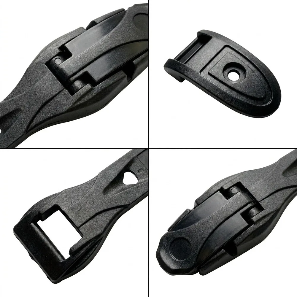 Ski Boot Ratchet Adjustment Strap Set Zinc Alloy Buckle PA Base 80mm Length 138mm Total Assembled for Alpine Boots