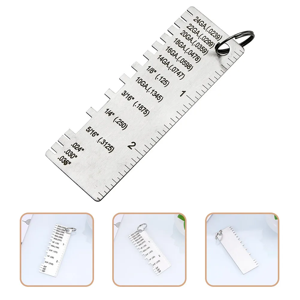 

Набор из 3 инструментов для проверки сварных швов, толщиномер для листового металла из нержавеющей стали, измеритель проволоки, инструмент для металлообработки