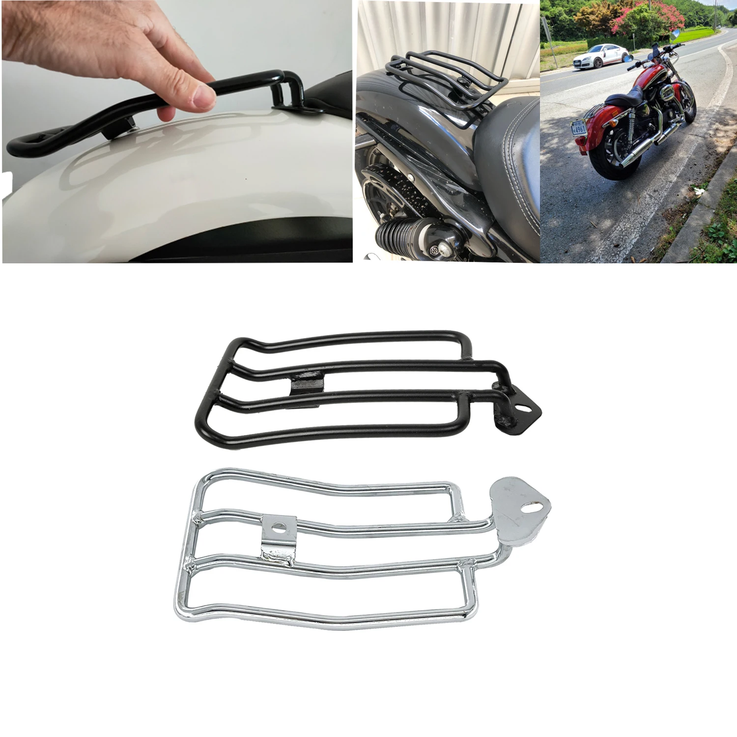 

Motorcycle Rear Solo Seat Luggage Rack Support Shelf For Harley Sportster XL 883 1200 2004-2021 2015 2016 2017 2018