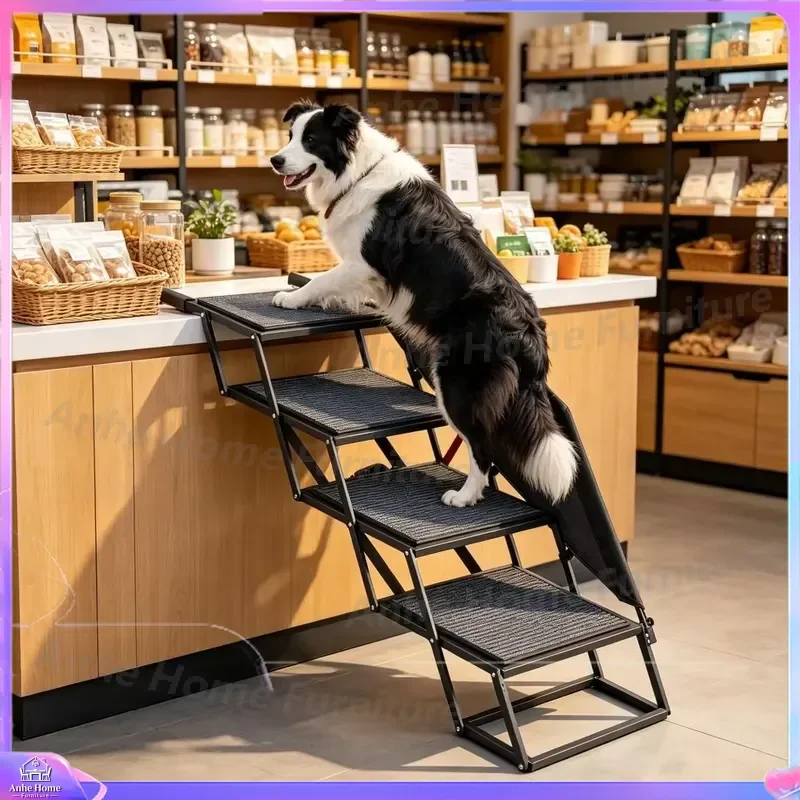 Adjustable Pet Staircase Bookshelf Multi Functional Cat Tree House Outdoor Friendly Furniture Storage Rack Dog Steps Climber
