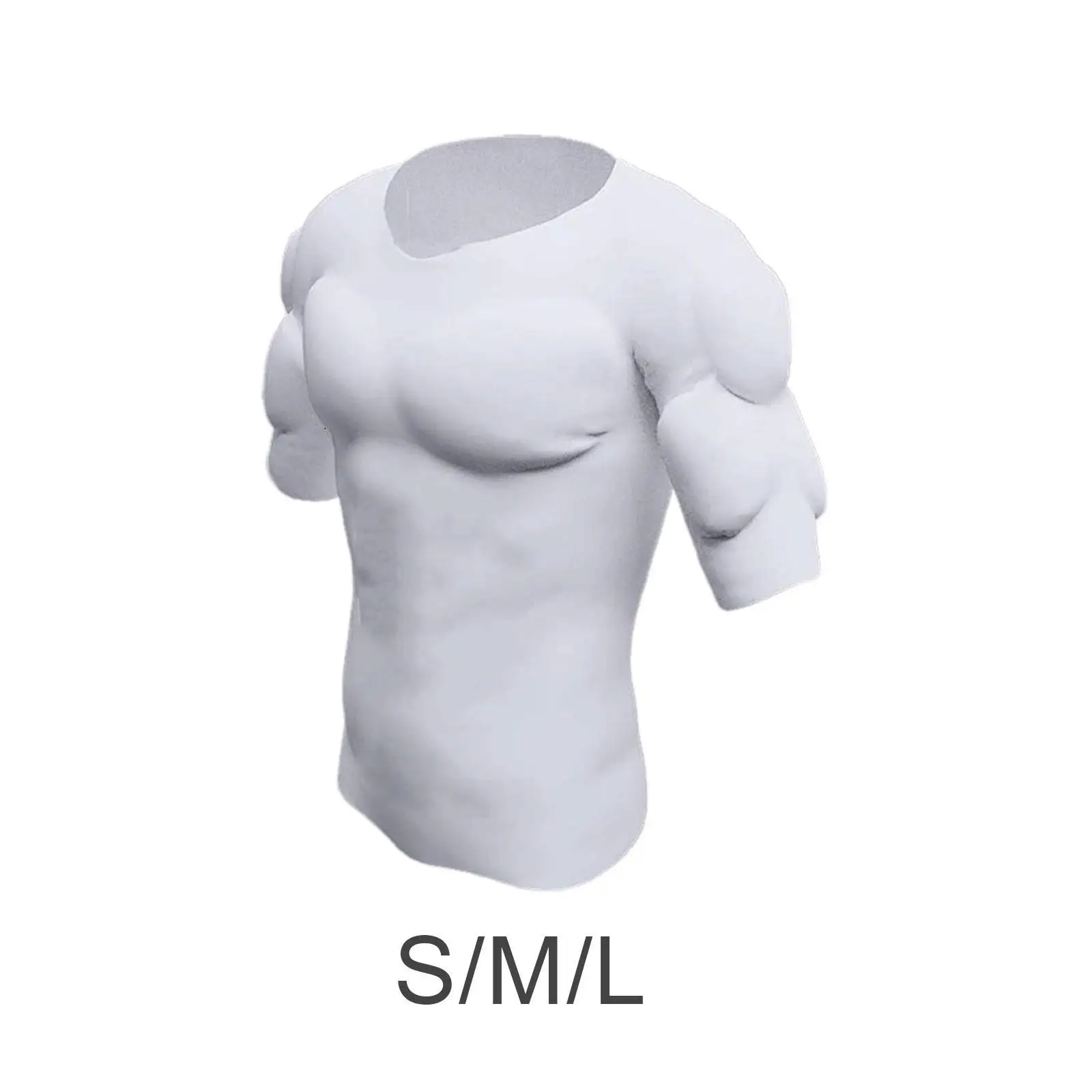 

Fake Muscle T Shirt Men Padded Muscle Shirt for New Year Indoor Outdoor