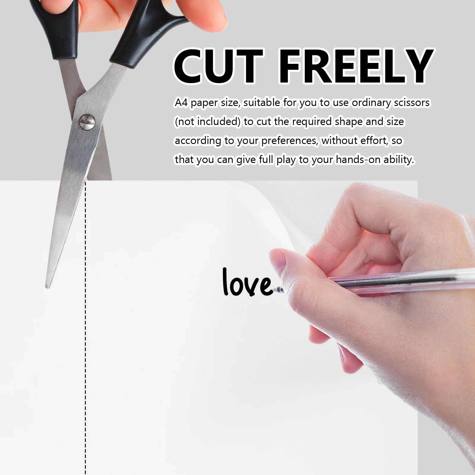 50 قطعة صفائح لاصقة واضحة من جانب واحد DIY بها بنفسك الحرف سكرابوكينغ بطاقة الصور صنع إصلاح العمل على ورقة النسيج الزجاج المعدني #5