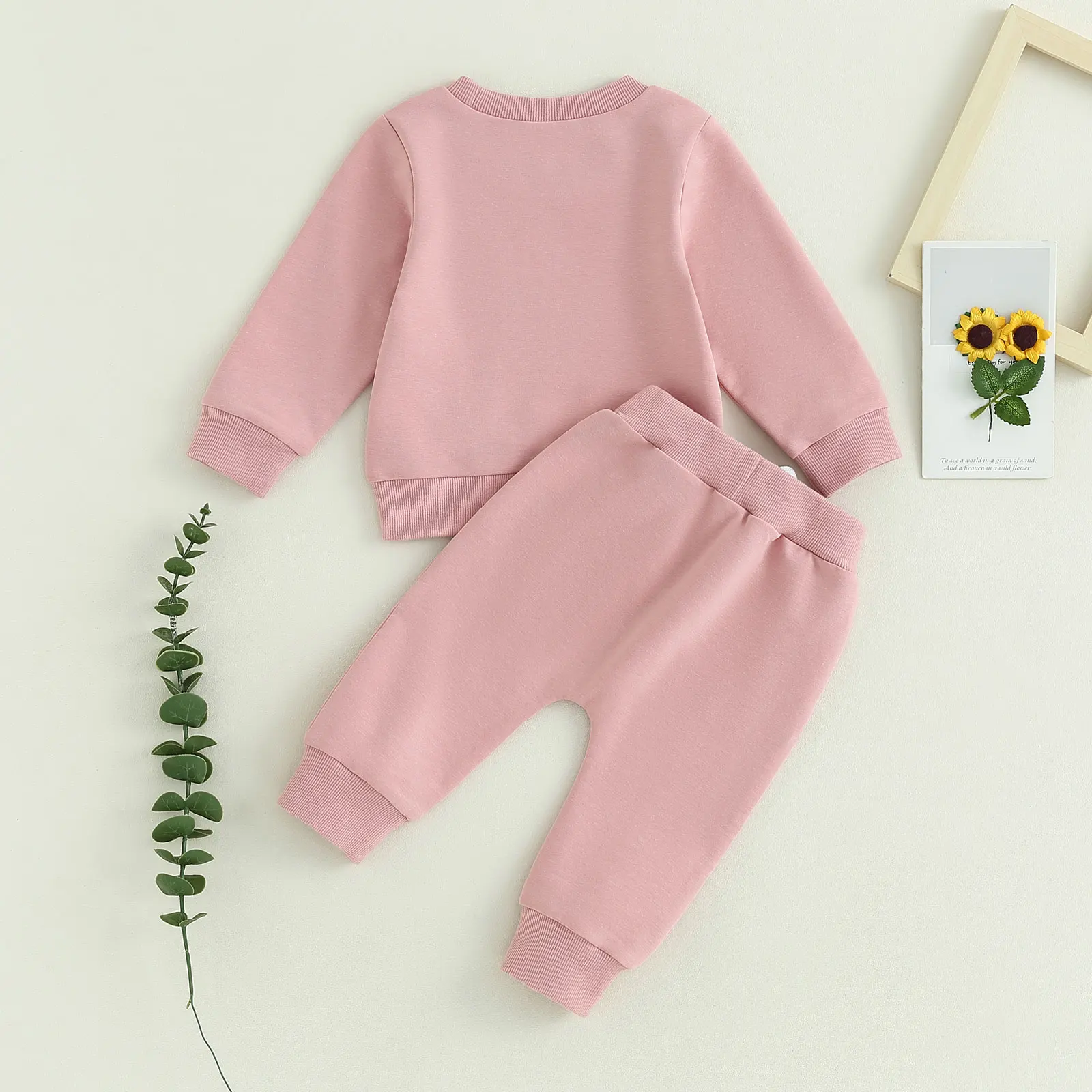 Toddler Girls Letter Print Outfit Set 3