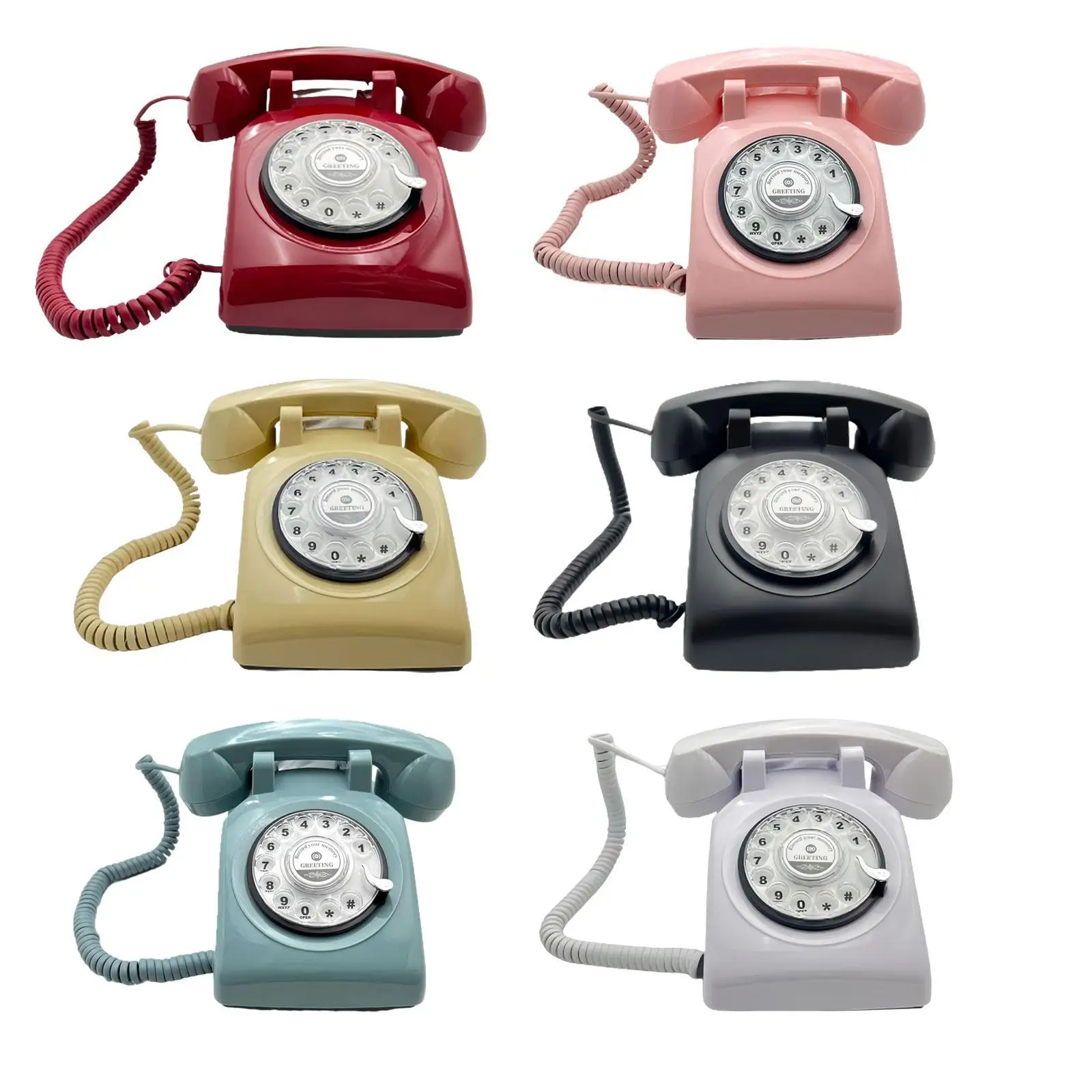 Audio Guest Book Phone Classic Desk Telephone for Party Gathering Wedding