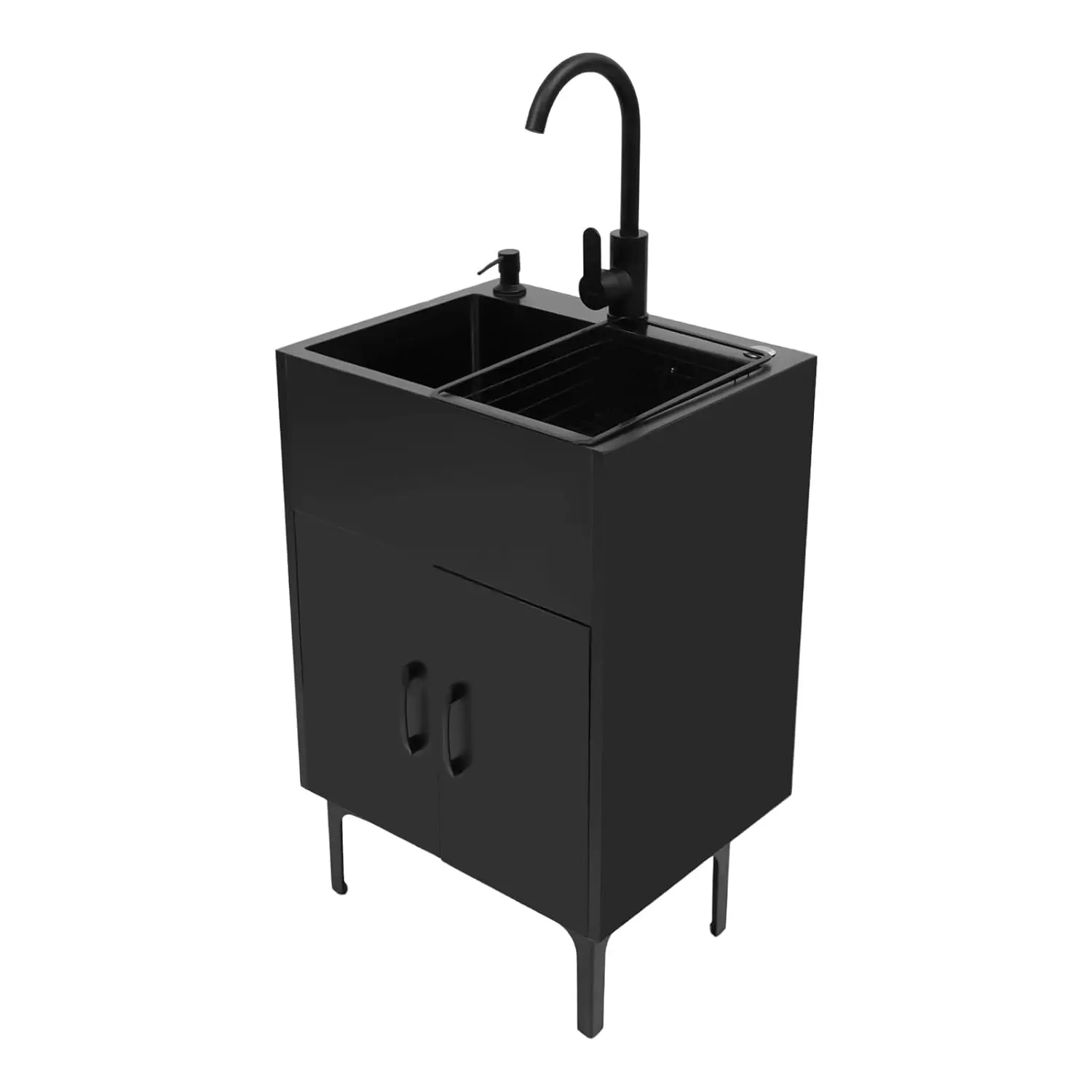 

20" Bathroom Vanity with Sink, Free Standing Laundry Sink with Cabinet and Faucet Small Single Basin for Kitchen, Customized